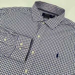 Ralph Lauren Men's Performance Button Down Shirt - XL - Purple White Checkered